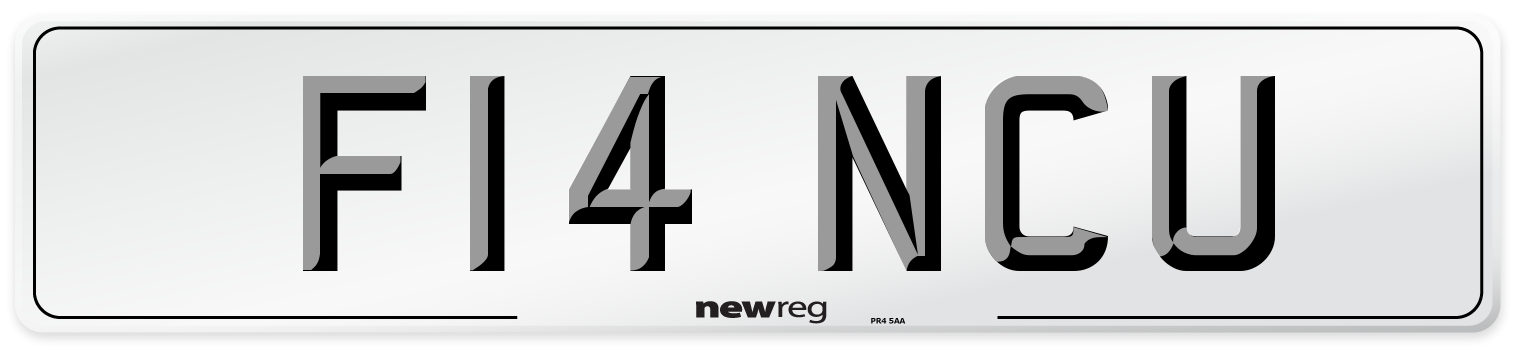F14 NCU Number Plate from New Reg